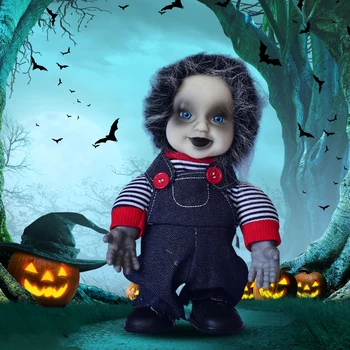 Украшения для Хэллоуина Игрушка со сверкающими глазами Кукла-призрак на Хэллоуин, игрушки для ходячих кукол, игрушки для вечеринок ужасов, декор для вечеринок