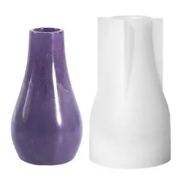 Формы для ваз из эпоксидной смолы, Силиконовые формы для литья высушенных цветов, орнамент для ваз, 3D-поделки, декор для домашнего дисплея, ремесла