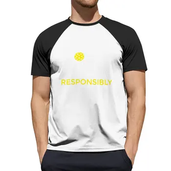 Футболка Dink Responsibly Pickleball, спортивная футболка, летний топ, футболка оверсайз, комплект мужских футболок с графическим рисунком
