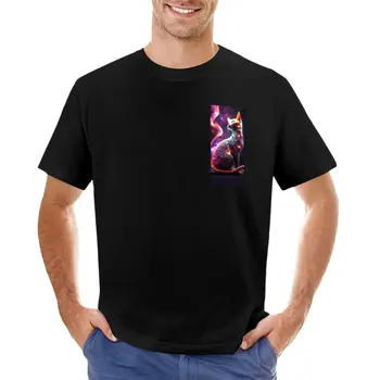 Футболка Milky way Cat, футболки на заказ, футболки с графическим рисунком, топы, мужская футболка