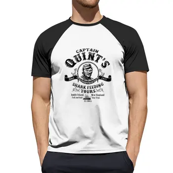Футболка Quints Shark Feeding Tours, футболки оверсайз, мужская одежда с графическим рисунком, черные футболки, мужские футболки
