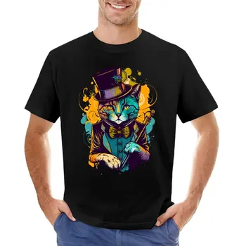 футболка trickster cat, футболки на заказ, милые топы, блузки, мужские футболки с длинным рукавом
