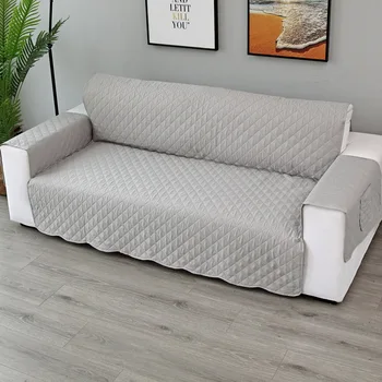 Чехол для дивана с боковыми карманами 1, 2, 3-местный коврик для дивана для домашних животных, противоскользящие чехлы для диванов, роскошные складные чехлы для диванов для гостиной