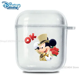 Чехол для наушников Disney Mickey Minnie Donald Duck для AirPods 1 2 3 Pro, прозрачный защитный чехол для наушников от падения