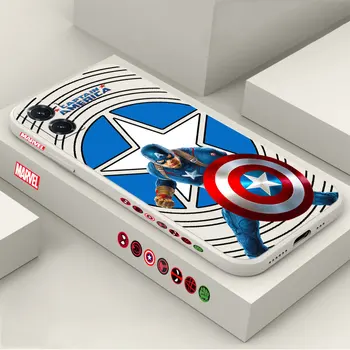 Чехол с Логотипом Marvel line Captain America Для VIVO Y35 Y93 Y91 Y85 Y81 Y77 Y77E Y76S Y76 Y75 Y73S Y72 Y66 Y55 Y55S Y53S Y52S Чехол
