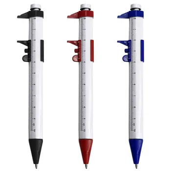 Шариковая ручка с штангенциркулем 0-100 мм, Шариковая ручка с роликовым штангенциркулем для инженера, столяра, студента-плотника