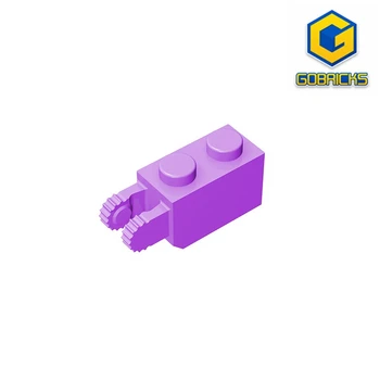 Шарнирный кирпич Gobricks GDS-827 1 x 2 Фиксатора с вертикальным концом в 2 пальца, 9 зубьев совместим с lego 30365 children's DIY