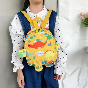 Школьный рюкзак унисекс для мальчиков и девочек, школьный рюкзак с динозавром ярких цветов, для детей дошкольного возраста 2-6 лет, портативный рюкзак, детская сумка