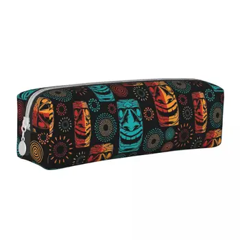Экзотический тропический пенал Tiki, модные сумки для ручек для студентов, школьные принадлежности большой емкости, Подарочная коробка для карандашей