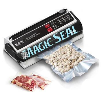 Электрический вакуумный упаковщик пищевых продуктов MAGIC SEAL Машина для влажного вакуумного упаковщика пищевых продуктов Профессиональная Домашняя Автоматическая упаковка пищевых продуктов 110 В
