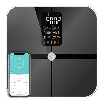 Электронные весы для измерения массы тела и жира Blueteeth, очень большой ЖК-дисплей, Высокоточные Весы для ванной, цифровые