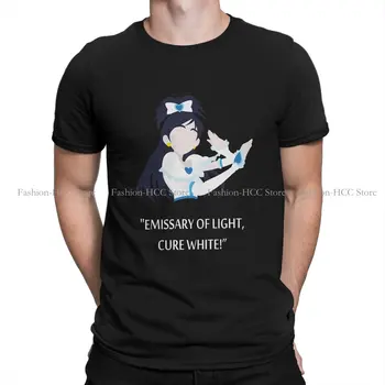 Эмиссар света, Белая футболка с круглым воротником, аниме Pretty Cure Precure, оригинальная футболка из полиэстера, Мужская одежда Нового дизайна