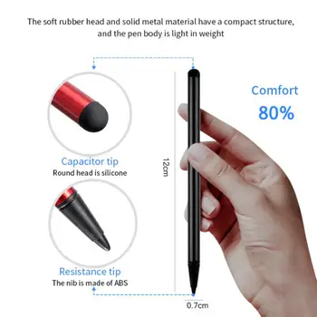 1/3/5ШТ Планшет для рисования емкостной ручкой 2 В 1 для Samsung Tab Htc Gps планшет Стилус Сенсорная ручка Универсальная