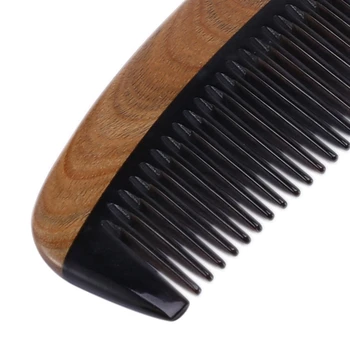 2X Гребень из натурального зеленого сандалового дерева, гребень для прямых волос из сандалового дерева, парикмахерские инструменты, рожки и деревянная расческа