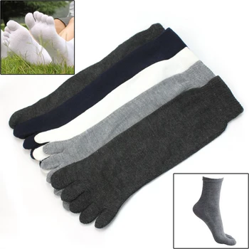 5 Пар модных мужских носков с пятью отдельными носками, удобные теплые носки для йоги с пятью пальцами, силиконовые нескользящие невидимые носки-лодочки
