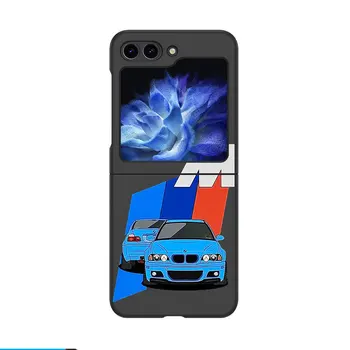 Bmw-Роскошный Чехол для спортивного Автомобиля Samsung Galaxy zflip Z Flip 4 5G Z Flip 3 Z Flip5 ZFlip3 Hard PC Противоударные Чехлы