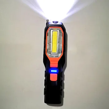 USB Перезаряжаемый светодиодный фонарик Рабочий свет Лампы Светодиоды Подставка для факела Поворотный крюк для кемпинга Мастерская по ремонту автомобилей
