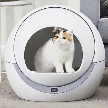 Автоматический умный ящик для кошачьего туалета, Самоочищающаяся песочница для кошек, Закрытый лоток, унитаз, Поворотный Тренировочный, Съемное судно Areneros Gato Pet