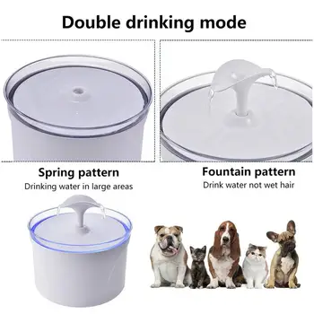 Автоматический фонтан для домашних животных, дозатор воды для собак, миска для воды со светодиодной подсветкой, дозатор воды для собак с умным насосом Для кошек, собак, нескольких видов
