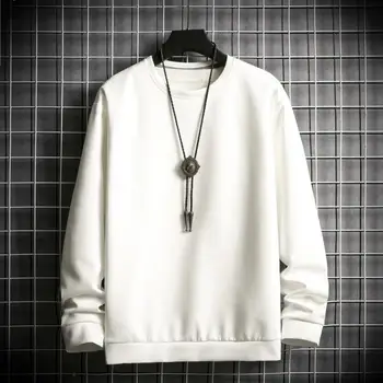 Весна и осень 2023, новые мужские и женские свитера одного модного бренда, хлопковый пуловер с круглым воротом, свитер белого цвета