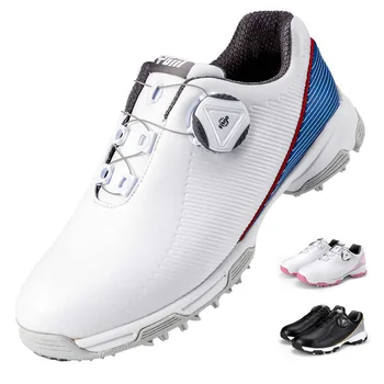 Детские профессиональные кроссовки для гольфа, маленький размер 31-38, Водонепроницаемые ручки с пряжкой, женские розовые прогулочные кроссовки Comfort Golf Grand