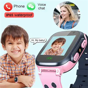 Детские смарт-часы S1, смартфон для звонков по sim-карте с легким сенсорным экраном, водонепроницаемые спортивные часы для детей, английская версия
