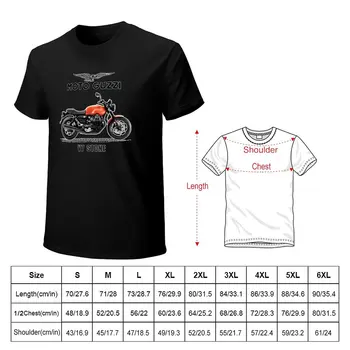 Дизайнерский мотоцикл MOTO GUZZI V7 STONE, футболки, мужские футболки в тяжелом весе, футболки с рисунком для мужчин