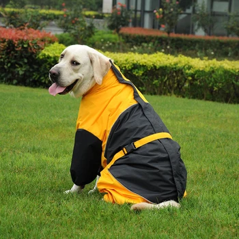 Дождевик для большой собаки, водонепроницаемая одежда для большой собаки, пальто, дождевик, уличное светоотражающее пончо для маленькой, средней, большой собаки.