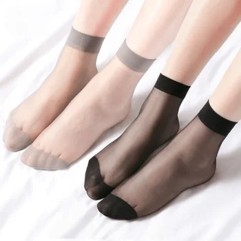 Женские носки Эластичные ультратонкие носки Износостойкие Невидимые шелковые носки Повседневные тонкие носки с низким вырезом