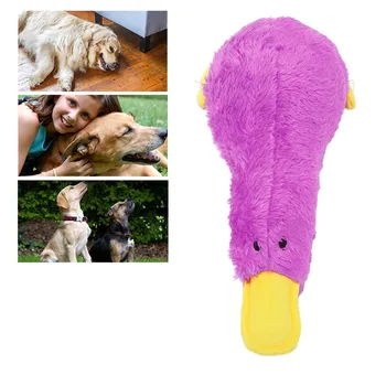 Игрушка для собак, пищащая утка, плюшевая утка, звуковая игрушка для домашних животных.