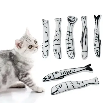 Игрушка из кошачьей мяты Для домашних животных, устойчивая к укусам игрушка для прорезывания зубов в форме рыбы, Избавляющая от скуки, Играющие Игрушки, Аксессуары для жевания, игрушка-дразнилка для котенка