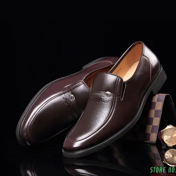 Кожаная мужская официальная обувь Люксового бренда, Мужские лоферы, Модельные мокасины, Дышащие слипоны, Черные туфли для вождения, Большие размеры 38-44