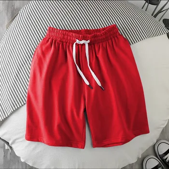 Мужские пляжные шорты, дышащие летние Удобные мужские однотонные спортивные штаны для спортзала, плавательные штаны, спортивные штаны для фитнеса, мужские
