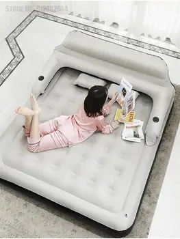 Надувная кровать одноместная двухместная бытовая кровать на воздушной подушке, коврик для пола, ленивый складной матрас, надувной диван-кровать на открытом воздухе