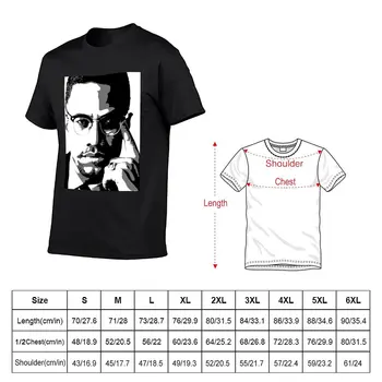 Новая футболка Malcolm X, футболки оверсайз, одежда хиппи, мужская футболка оверсайз, мужская футболка