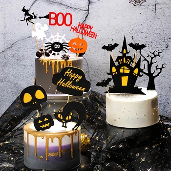 Новые аксессуары для Хэллоуина Набор флажков для торта 