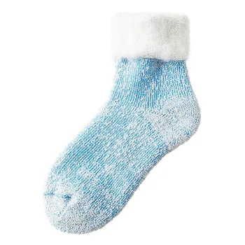Новые теплые носки-тапочки, женские Короткие носки для девочек, Зимние Плюшевые носки для кровати, Флисовые носки, Пушистые Мягкие Теплые носки для отдыха