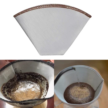 Новый многоразовый фильтр для кофе с конической фильтровальной бумагой ручной промывки