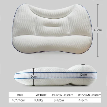 Подушка из 100% хлопка для сна в спальне, шейная подушка для улучшения сна, Контурная поддерживающая подушка, защита сердцевины подушки для спальни