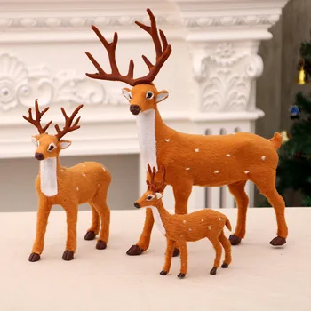 Рождественские украшения украшения из пятнистого оленя плюшевые игрушки украшения из рождественского оленя куклы рождественские украшения