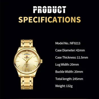 Роскошные мужские спортивные часы NAVIFORCE из нержавеющей стали, водонепроницаемые Модные мужские кварцевые наручные часы Relogio Masculino 2023