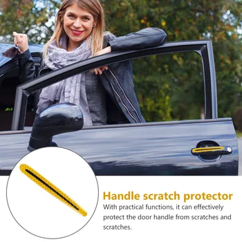 Ручка, Защитная пленка, Наклейка на дверь автомобиля, Водонепроницаемые Самоклеящиеся светоотражающие наклейки, защита автомобиля