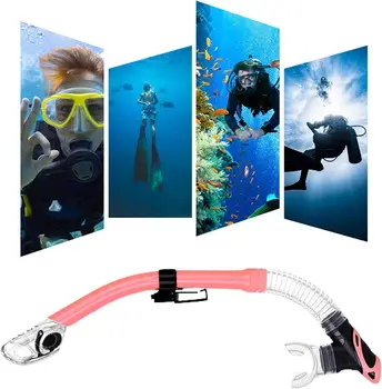 Трубка для подводного плавания с Сухим верхом, Подводное Дыхательное устройство с Дыхательной Трубкой, Трубка для Подводного плавания Пловца для Обучения дайвингу, Легкое Дыхание
