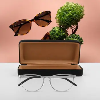Футляр для очков, сумка для солнцезащитных очков, портативный дорожный защитный чехол, унисекс, чехол для солнцезащитных очков из искусственной кожи с сумкой для хранения, очки