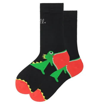 Хлопчатобумажные носки с креативным рисунком в виде разноцветных животных гетры нижнее белье для женщин