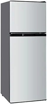 Холодильник объемом 4,7 куб. см, Мини-холодильник с морозильной камерой, Компактный холодильник, Маленький холодильник с морозильной камерой, Верхняя морозильная камера, Adjustab