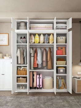 Шкаф из кованого железа, домашняя спальня, современный простой европейский стиль, простой металлический шкаф для хранения, жестяной шкаф для хранения