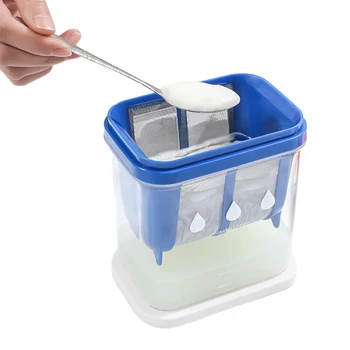 Японское ситечко для йогурта с крышкой Коробка быстрого приготовления с мелкой сеткой для приготовления Густого сливочного йогурта для Фильтрования Меда / Кофе / Молока / Сока