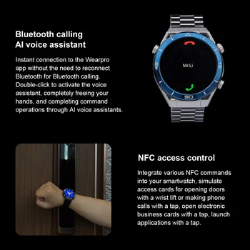 2023 Новый NFC Bluetooth Вызов, Умные часы, Компас, GPS-трекер, браслет движения, Фитнес Для часов Huawei, Умные часы Ultimate Для мужчин