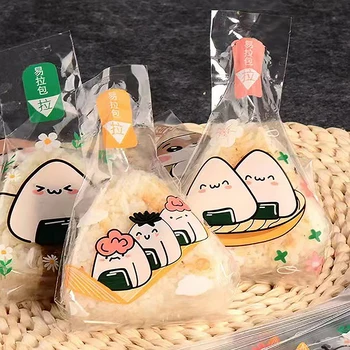50 шт. Прекрасный мультяшный одноразовый Японский треугольный пакет для упаковки рисовых шариков Сумка для Суши Форма для приготовления суши Аксессуары для Бенто